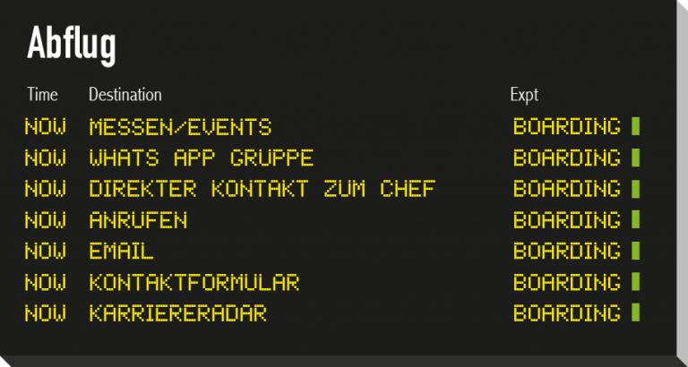 Flugtafel-Abflug-Kontakt zur infologistix GmbH